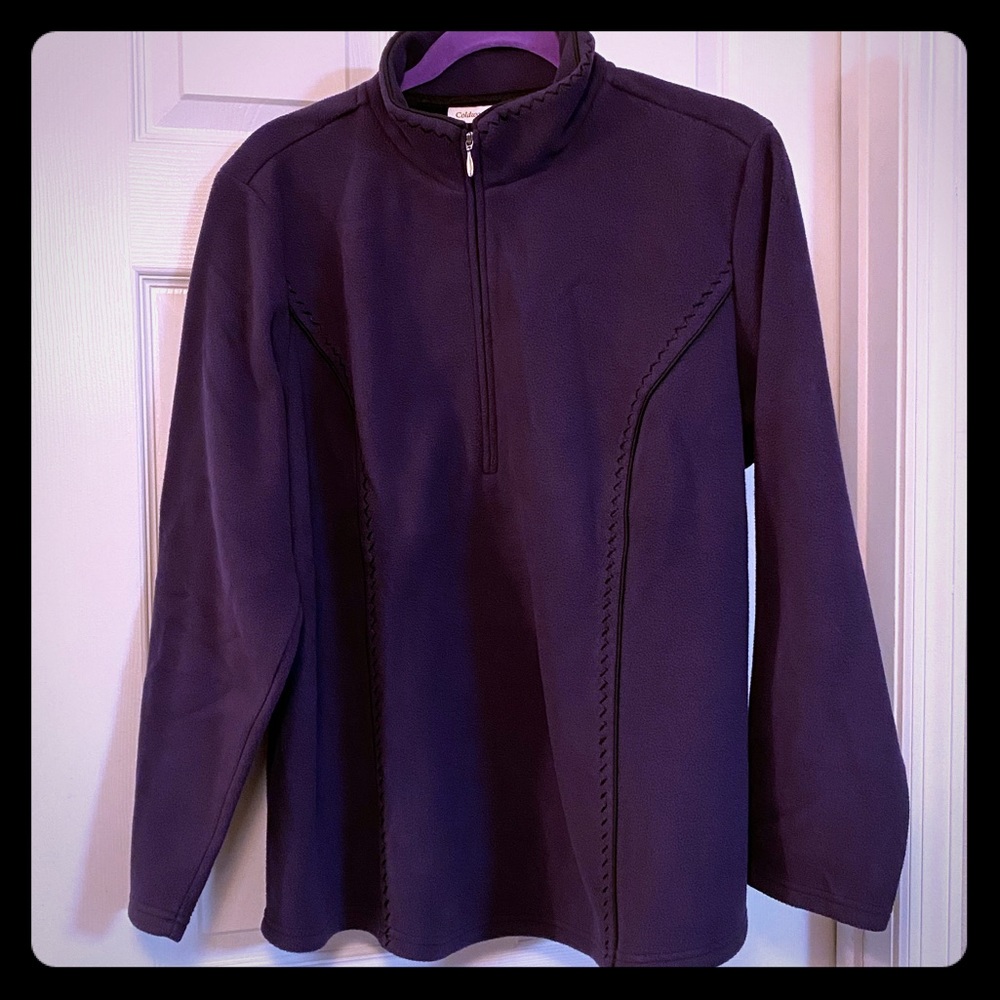 Coldwater Creek purple fleece pullover